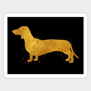 Dachshund dog golden art Magnet